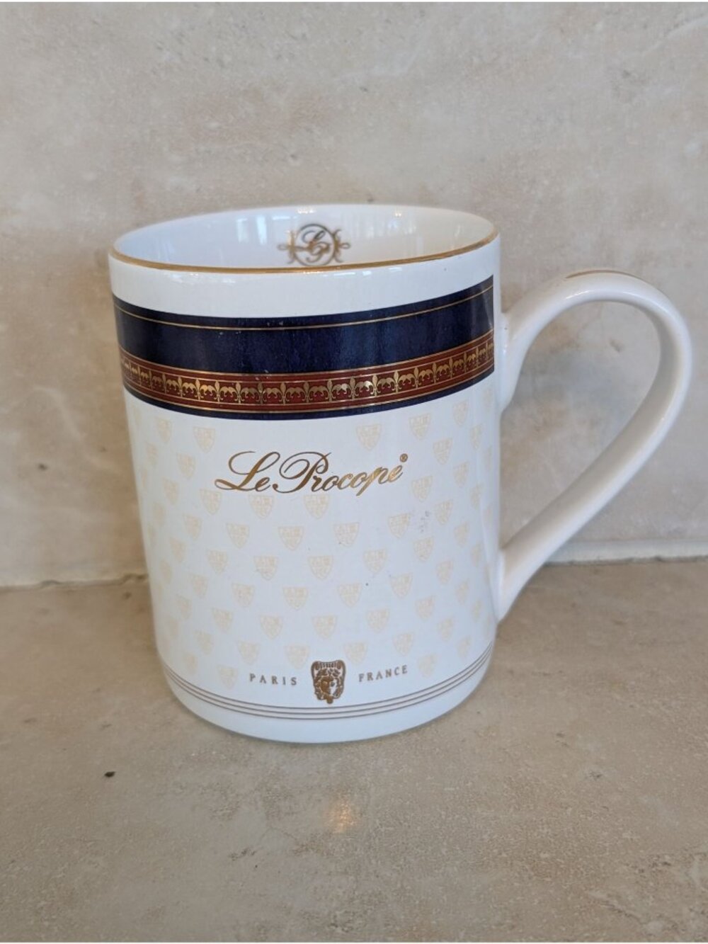 Elegant Rare Coffee Mug from Le Procope Legendary Paris Café Tea Travel France